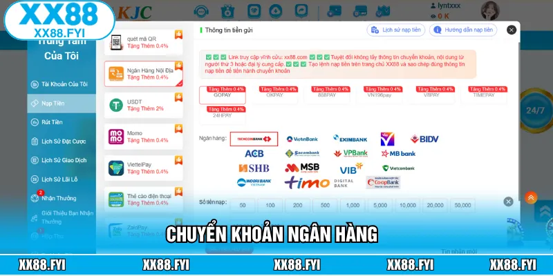 Hướng dẫn cách thực hiện giao dịch bằng hình thức chuyển khoản ngân hàng