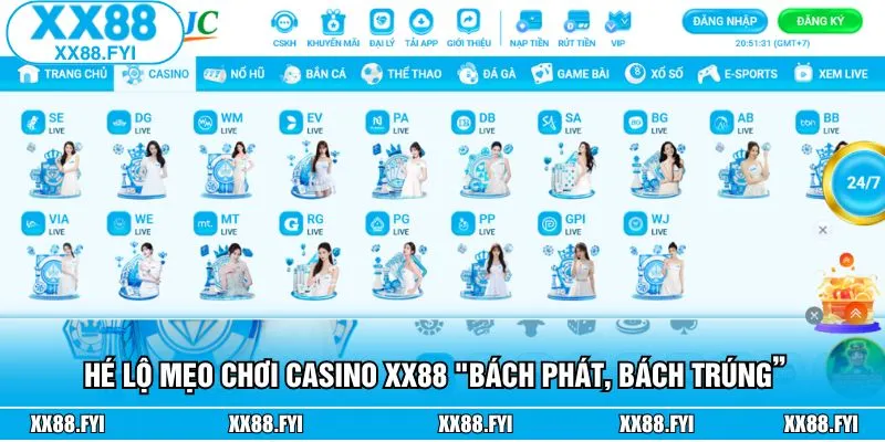 Mẹo cược “chuẩn” tại casino XX88 cho anh em 