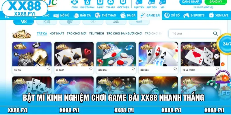 Mẹo tham gia game bài XX88 hiệu quả cho anh em 