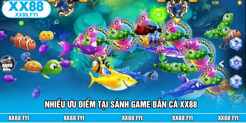 Nhiều ưu điểm tại sảnh game bắn cá XX88
