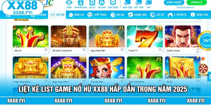 Top game nổ hũ XX88 thú vị, anh em nên trải nghiệm
